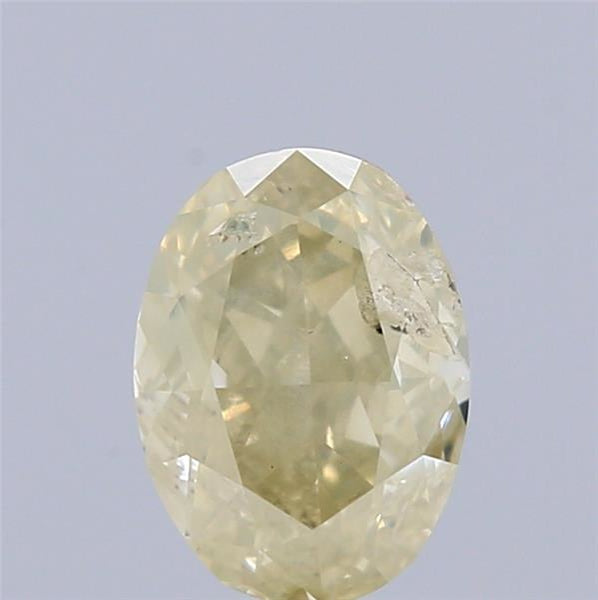 1.00 Carat Natural Fancy Brownish Yellow color Diamond ,Oval Modified Brilliant Cut Diamond , i1 Clarity
