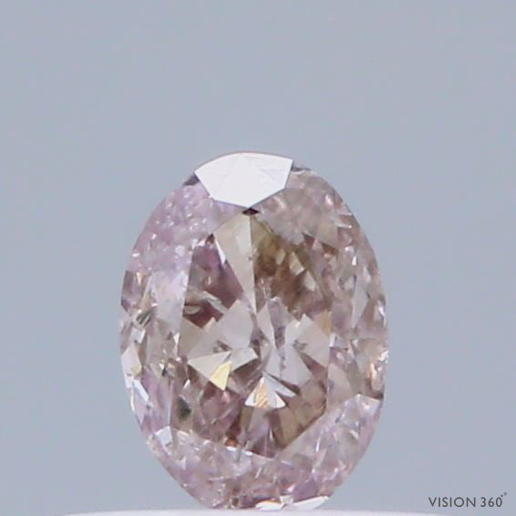 Natural 0.29 carat Fancy Purplish PINK Diamond ,Oval Cut Diamond ,i1  Clarity , natural pink diamond , fancy color diamond