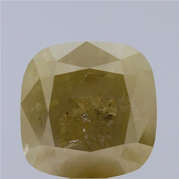 11.04 Carat Natural Fancy Deep brownish Yellow color Diamond ,Cushion Modified Brilliant Cut Diamond , i2 Clarity , for jewellery