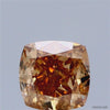 0.89 Carat Natural Fancy Orange Brown color Diamond ,Cushion Modified Brilliant Cut Diamond , Si1 Clarity , For jewellery