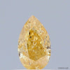 0.28 Carat Natural Fancy Intense Orange Yellow color Diamond ,Pear Modified Brilliant Cut Diamond , i1 Clarity , for jewellery