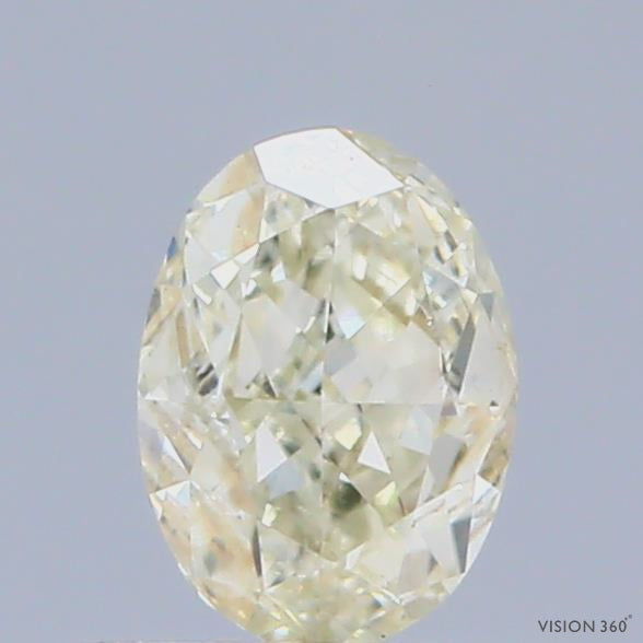 0.55 Carat Natural Fancy Light Yellow color Diamond ,Oval Modified Brilliant Cut Diamond , Vvs1 Clarity