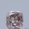 Natural 0.53 carat Fancy Brownish Pink Diamond ,Cushion Cut Diamond ,i2  Clarity , natural pink diamond , fancy color diamond