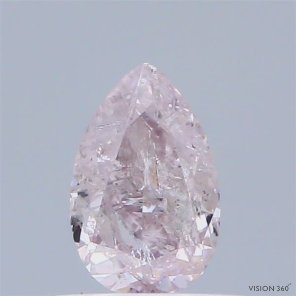 Natural 0.44 carat Fancy  PINK Diamond ,Pear Cut Diamond ,i2  Clarity , natural pink diamond , fancy color diamond