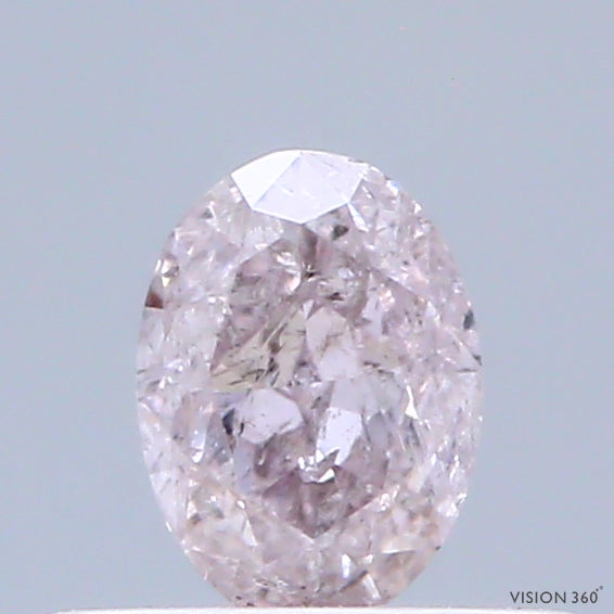 Natural 0.37 carat Fancy Brownish PINK Diamond ,Oval Cut Diamond ,i1  Clarity , natural pink diamond , fancy color diamond