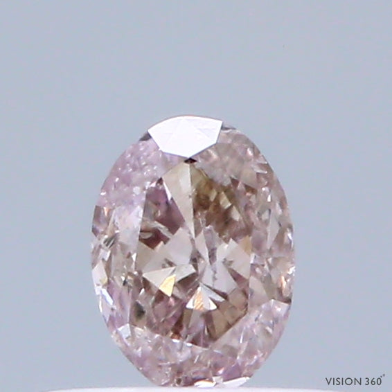 Natural 0.29 carat Fancy Purplish PINK Diamond ,Oval Cut Diamond ,i1  Clarity , natural pink diamond , fancy color diamond