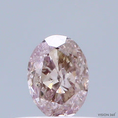 Natural 0.29 carat Fancy Purplish PINK Diamond ,Oval Cut Diamond ,i1  Clarity , natural pink diamond , fancy color diamond