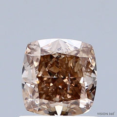 1.01 Carat Natural Fancy Pink Brown color Diamond ,Cushion Modified Brilliant Cut Diamond , si1 Clarity
