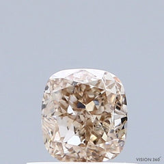 0.72 Carat Natural Fancy Pink Brown color Diamond ,Cushion Modified Brilliant Cut Diamond , Vs2 Clarity