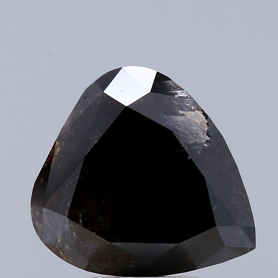 3.50 Carat Natural Fancy Black color Diamond ,Heart Modified Brilliant Cut Diamond , i3 Clarity