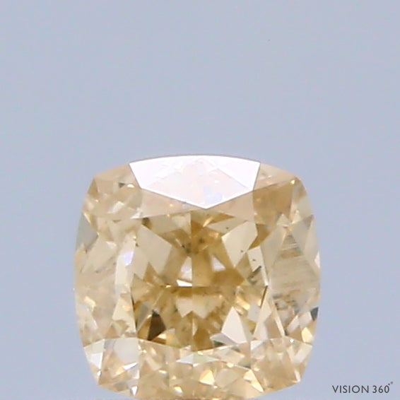 0.50 Carat Natural Fancy brownish Yellow color Diamond ,Cushion Modified Brilliant Cut Diamond , Vs2 Clarity