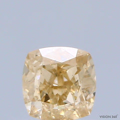 0.50 Carat Natural Fancy brownish Yellow color Diamond ,Cushion Modified Brilliant Cut Diamond , Vs2 Clarity