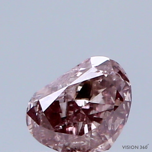 Natural 0.25 carat Fancy Brownish Pinkish Purple  Diamond ,Heart Cut Diamond ,i2  Clarity , natural pink diamond , fancy color diamond