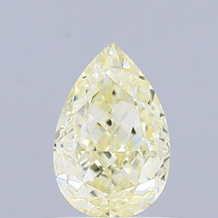 0.71 Carat Natural Fancy Light Yellow color Diamond ,Pear Modified Brilliant Cut Diamond , Vvs1 Clarity