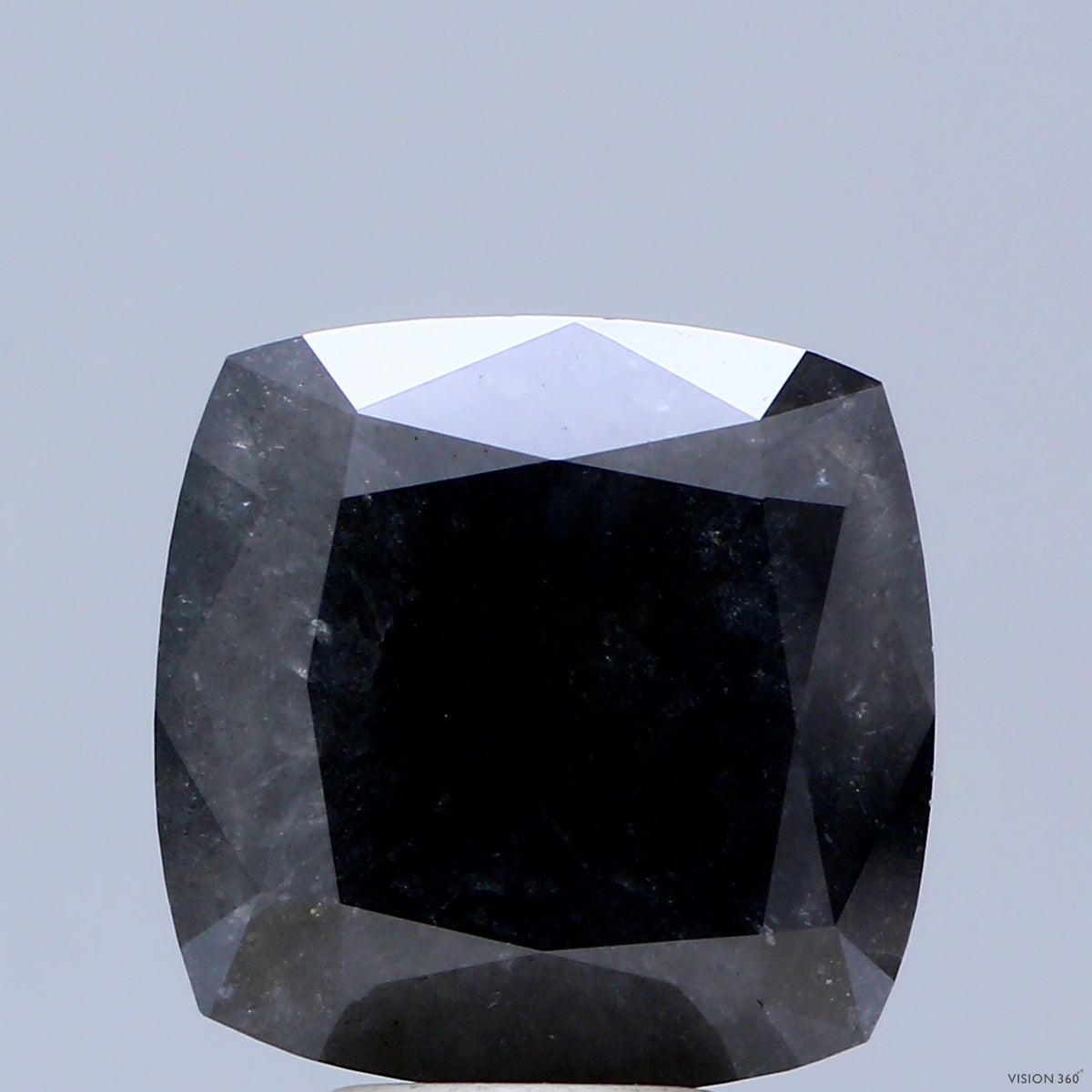 7.38 Carat Natural Fancy Dark Gray Color Diamond ,Cushion Modified Brilliant Cut Diamond , i3 Clarity (NO Treated & NO Synthetic)