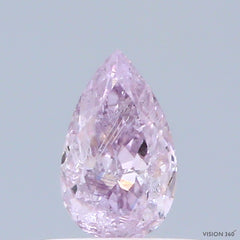 GIA Natural Fancy Light Purplish Pink Diamond ,Pear Modified Brilliant Cut Diamond , i3 Clarity , GIA certified natural pink diamond ,