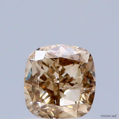 0.64 Carat Natural Fancy Pinkish Brown color Diamond ,Cushion Modified Brilliant Cut Diamond , Vs2 Clarity