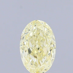 0.39 Carat Natural Fancy Yellow color Diamond ,Oval Modified Brilliant Cut Diamond , Vvs1 Clarity
