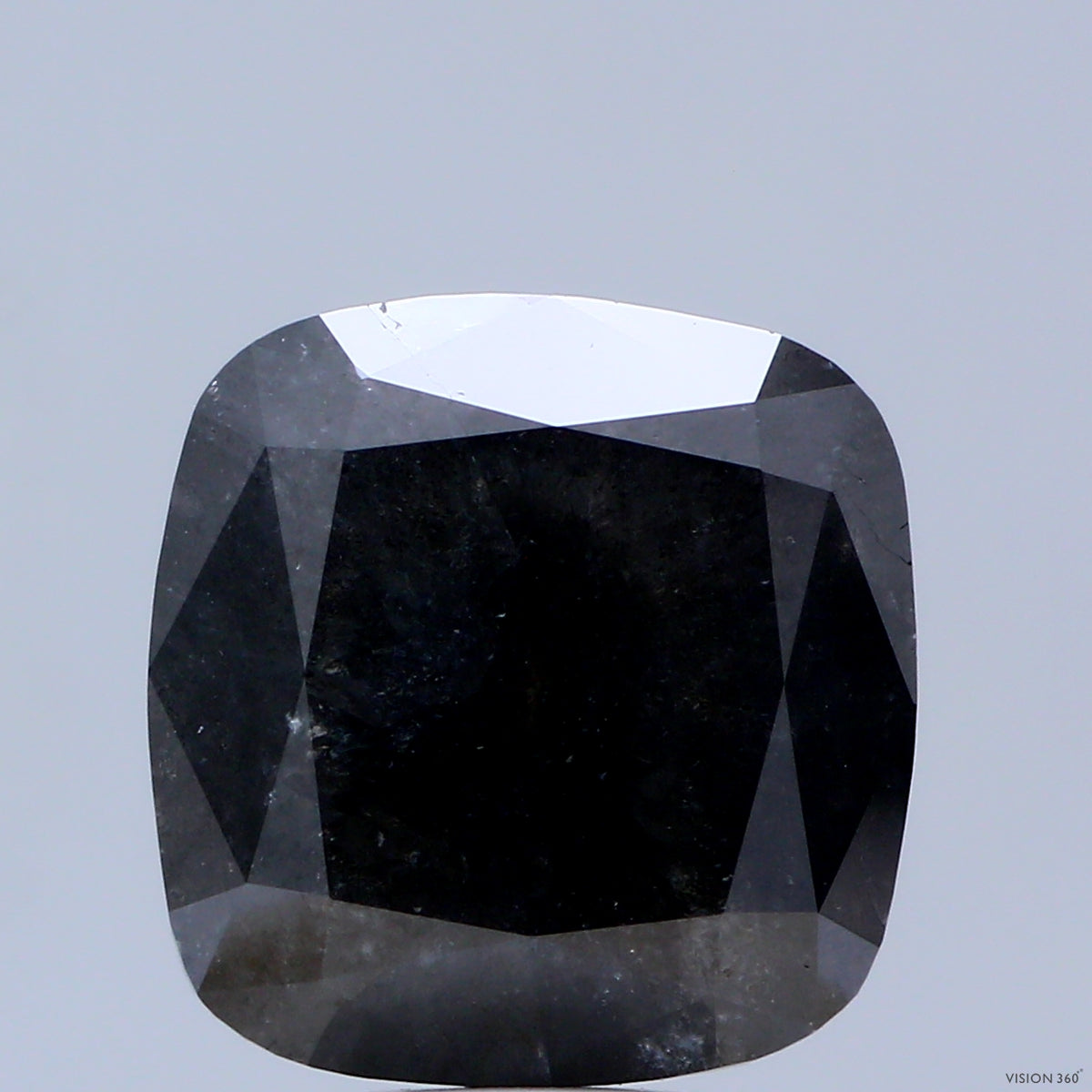 7.00 Carat Natural Fancy Dark Gray Color Diamond ,Cushion Modified Brilliant Cut Diamond , i3 Clarity (NO Treated & NO Synthetic)