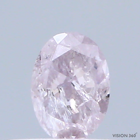 Natural 0.26 carat Fancy Brownish PINK Diamond ,Oval Cut Diamond ,i2  Clarity , natural pink diamond , fancy color diamond