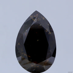 6.28 Carat Natural Fancy Dark Yellowish Brown color Diamond ,Pear Modified Brilliant Cut Diamond , i3 Clarity