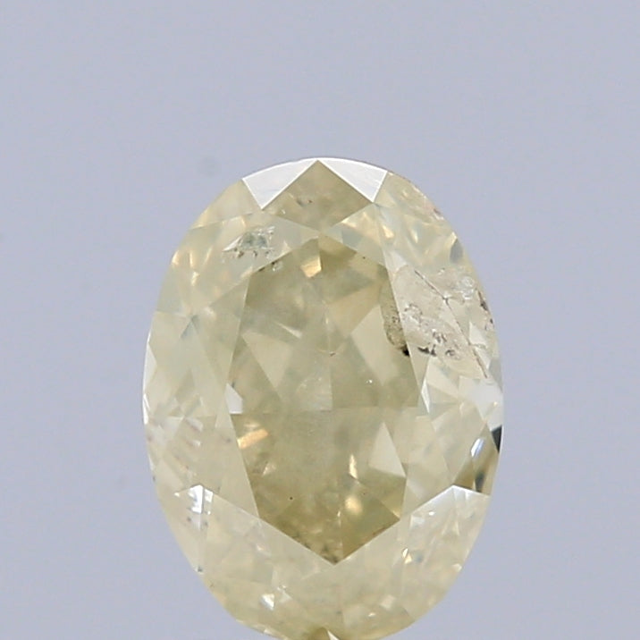 1.00 Carat Natural Fancy Brownish Yellow color Diamond ,Oval Modified Brilliant Cut Diamond , i1 Clarity