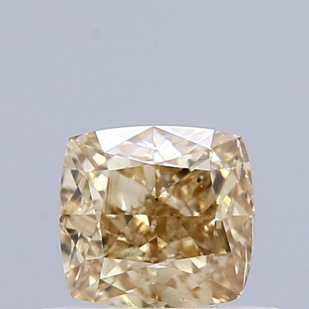 0.70 Carat Natural Fancy Brown Yellow color Diamond ,Cushion Modified Brilliant Cut Diamond , Vvs1 Clarity