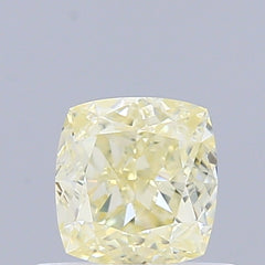 0.58 Carat Natural Fancy Light Yellow color Diamond ,Cushion Modified Brilliant Cut Diamond , Vvs1 Clarity