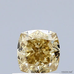 0.83 Carat Natural Fancy Deep Yellow color Diamond ,Cushion Modified Brilliant Cut Diamond , Vvs1 Clarity
